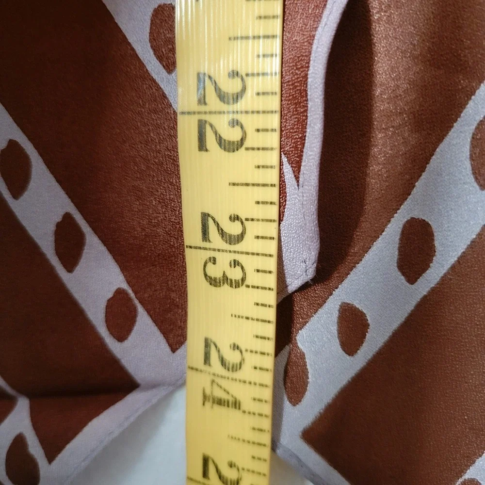 Vintage 1970s Vera Neumann Scarf Brown Ombre Blue Mauve Acetate Crepe Mod